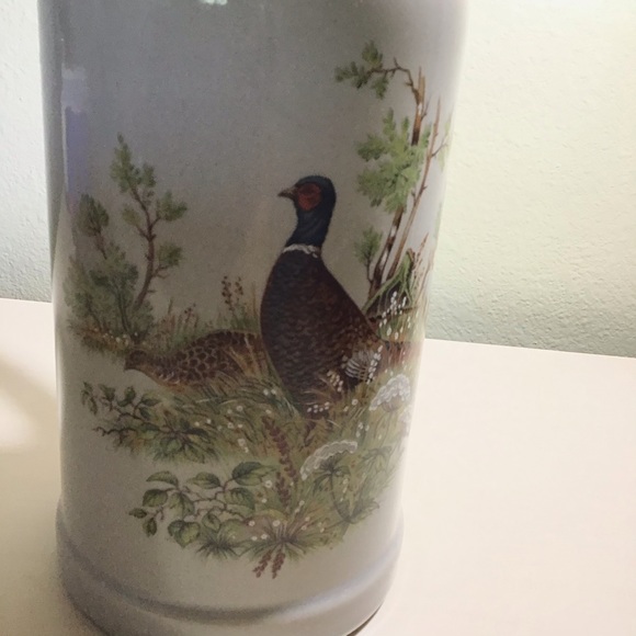 Vintage German Stoneware Large Beer Stein with Pheasant - Picture 2 of 5